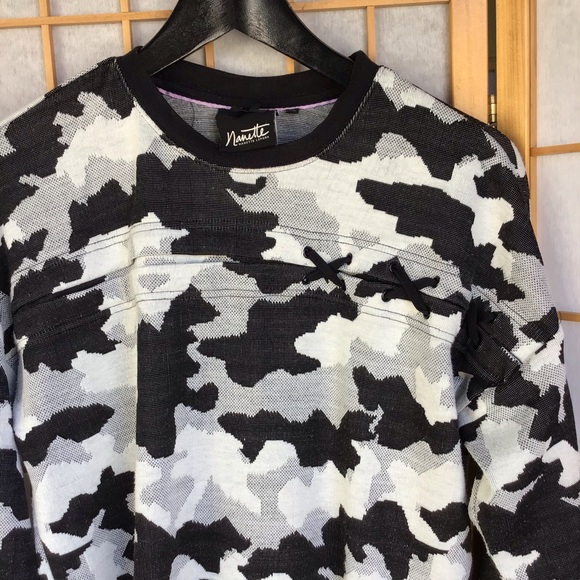 2 for 20$!Nanette Lepore camo print sweatshirt S - Picture 4 of 7
